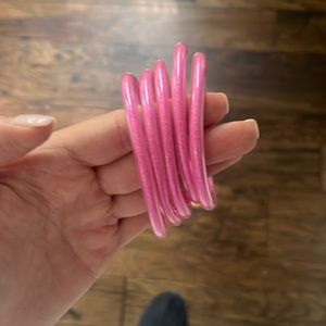 Hot pink sparkle bracelets